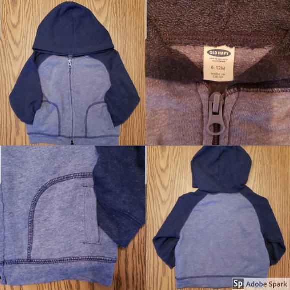 ◇BUNDLE◇ Old Navy Baby Boy Hoodies Sz 6-12M - Picture 3 of 8